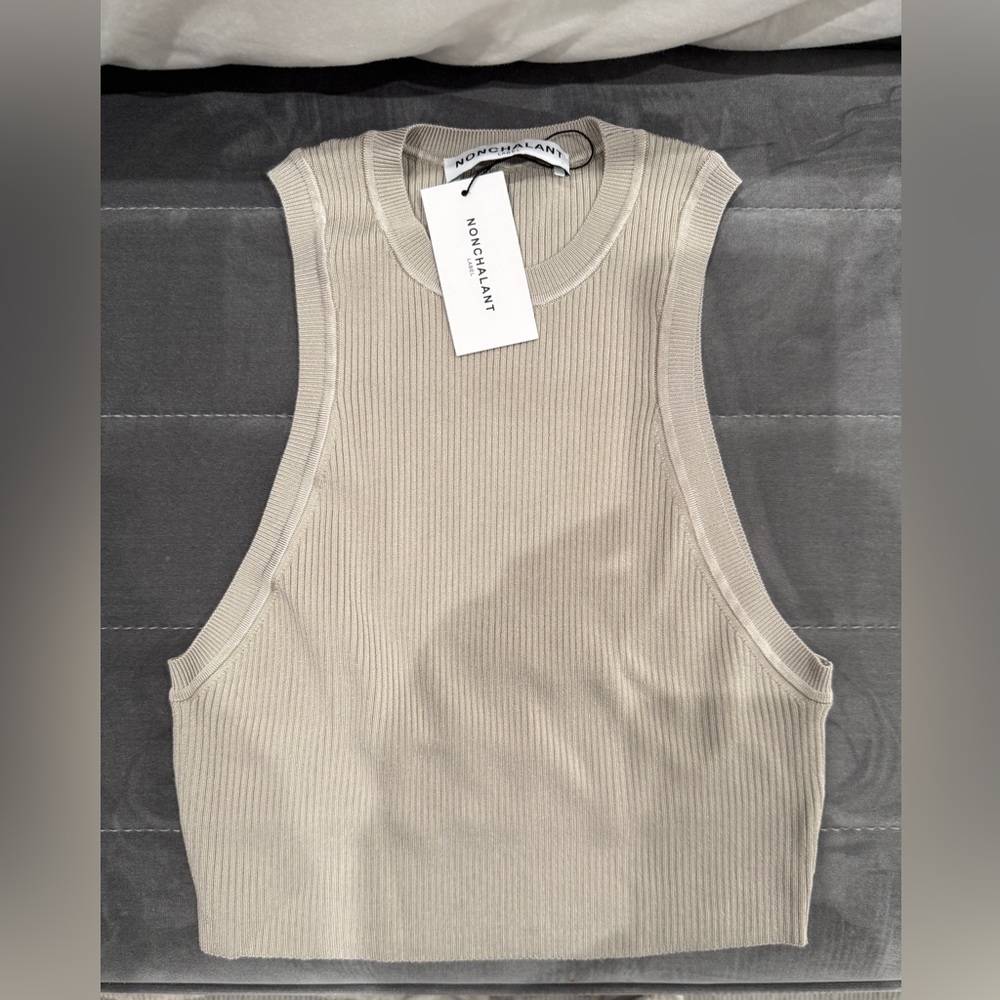 NONCHALANT Grey Sleeveless Top